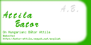 attila bator business card